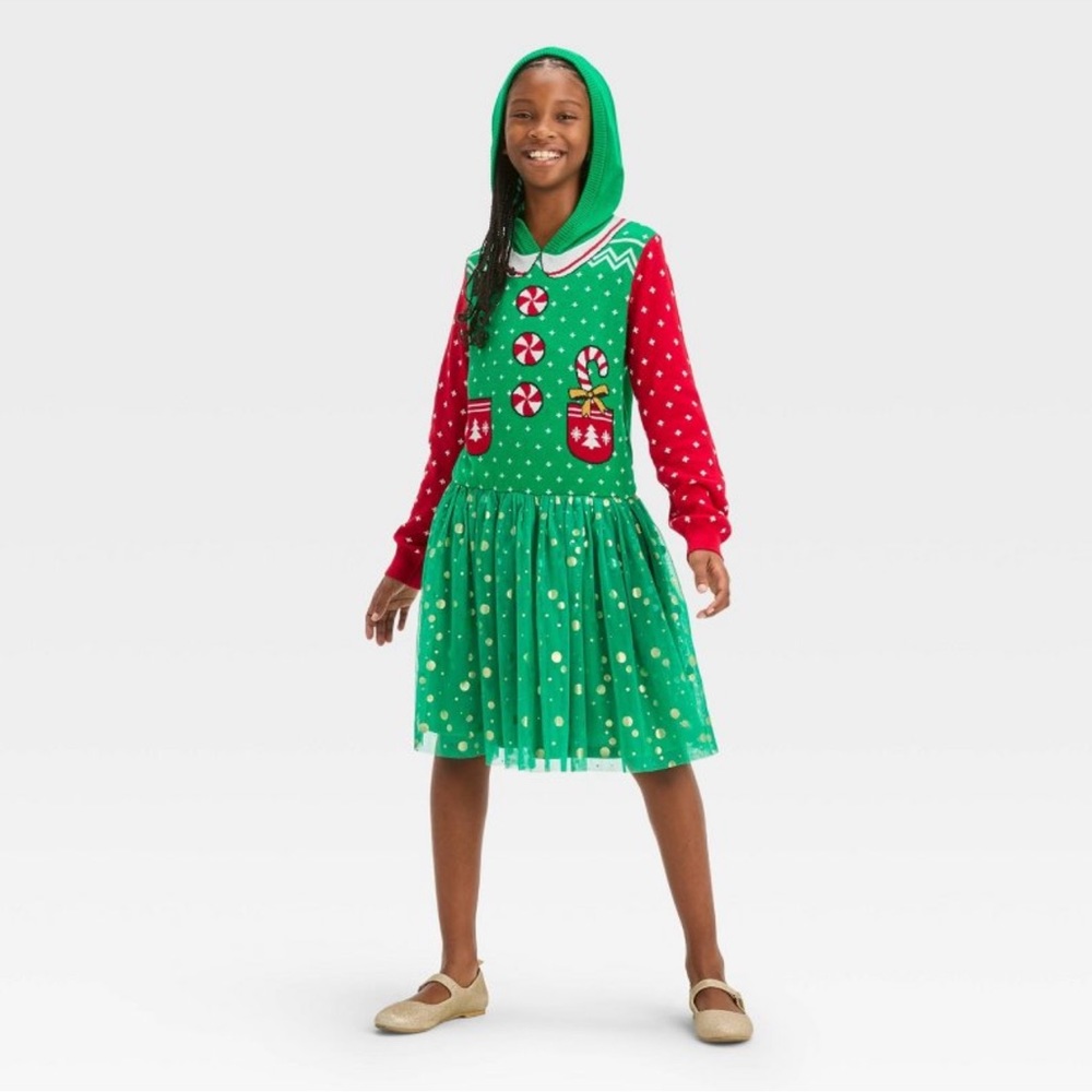Holiday Elf sweater dress